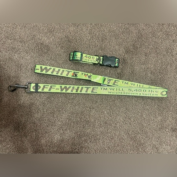Off white collar and leash - Picture 4 of 5